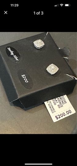 Diamond / Sterling Silver Earrings