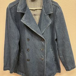 Charter Club Women’s Denim Blazer Coat Jacket