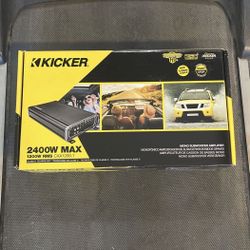 Kicker 2400 Watts Max 1 Channel Bass Amplifier CXA1200.1
