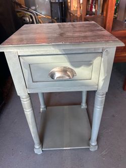 Gray nightstand  with drawer