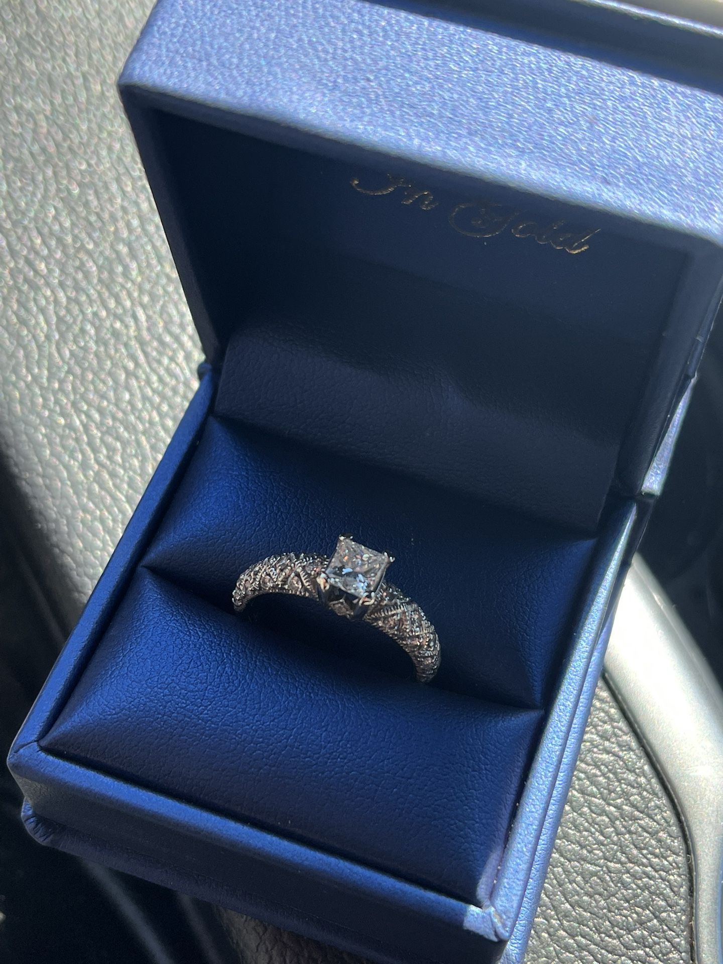 White Gold Diamond Engagement Ring 