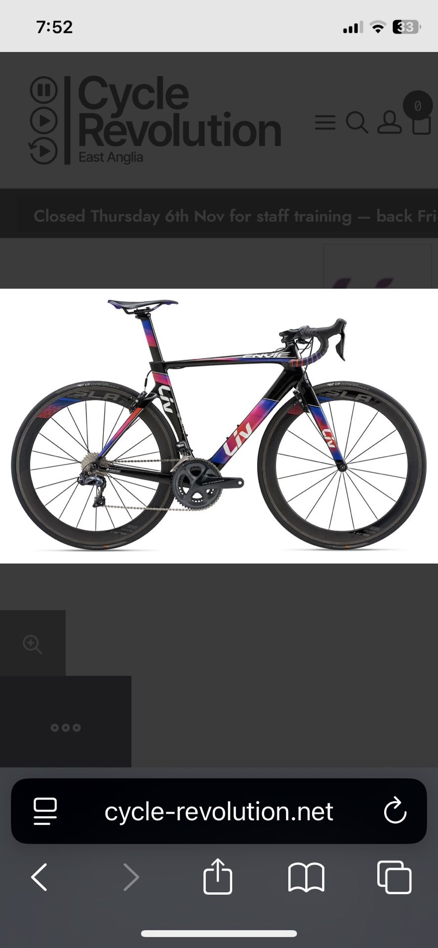 Liv Envie Bike Frame Almost Complete 