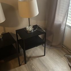 Metal End Tables With Lamps