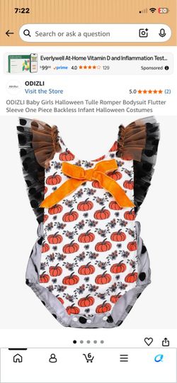 Halloween Baby Girl Tulle Romper Bodysuit
