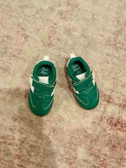 Green sneakers