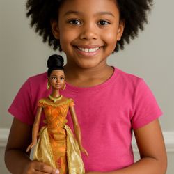 Barbie Princess of Africa 2001 Dolls of the World Collector Gold Gown AA