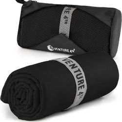 VENTURE 4TH Quick Dry Towel. Microfiber Travel Towel Ideal for Camping, Hiking, Backpacking, Gym. Lightweight Quick Dry Body Travel Towels. Compact an