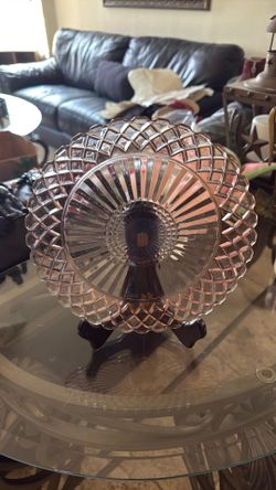 Pink Depression Plate 9 1/2 Inches