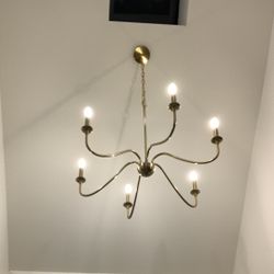 2 Brass Chandeliers 