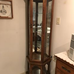 Curio Cabinet Mirrored Inside 