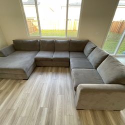 U-Shaped Gray Sectional