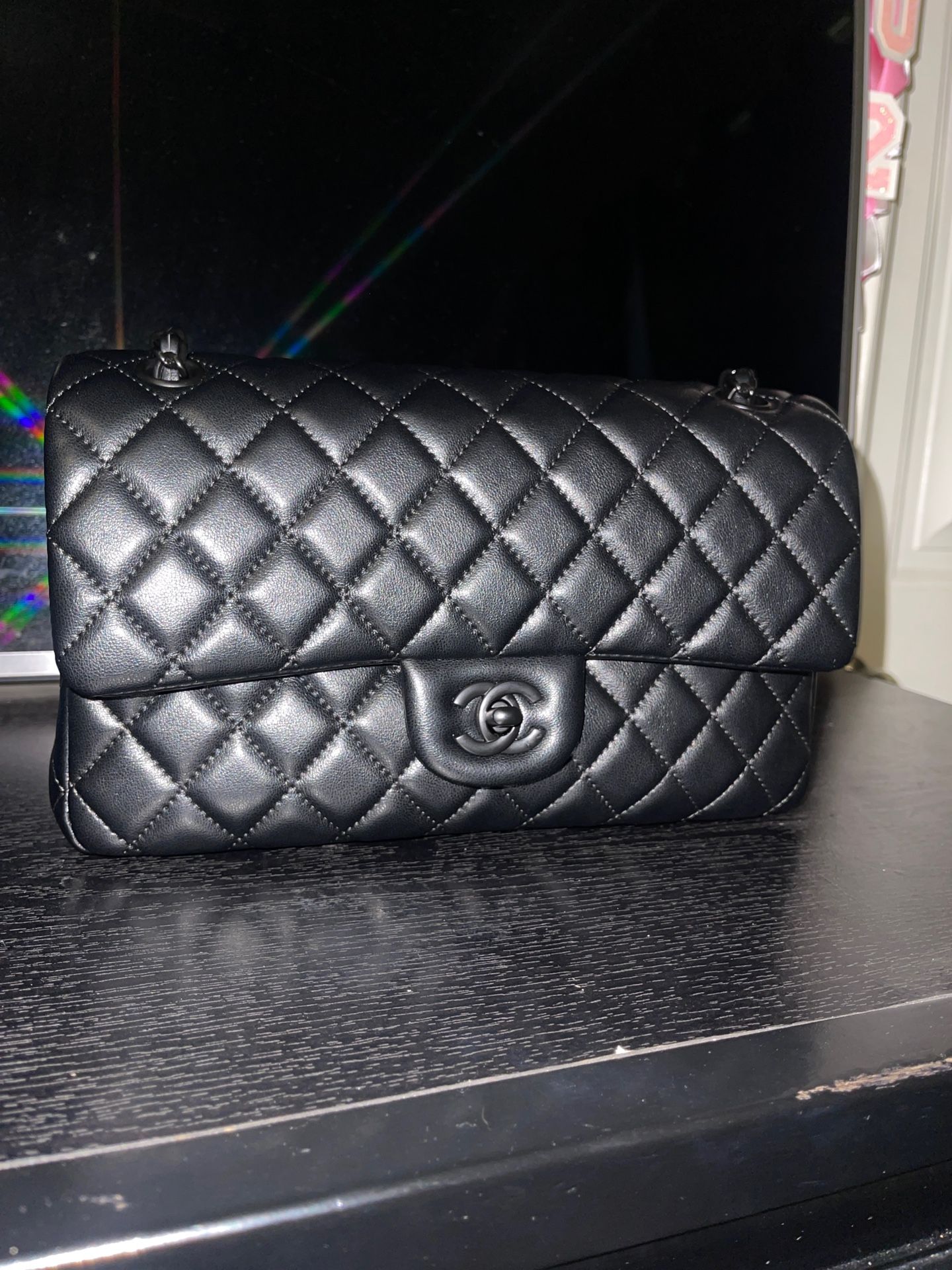 CHANEL Flap Shoulder Bag Black