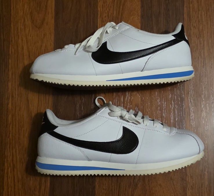 Nike Cortez Mens Size 8 White Black Blue DM4044-100