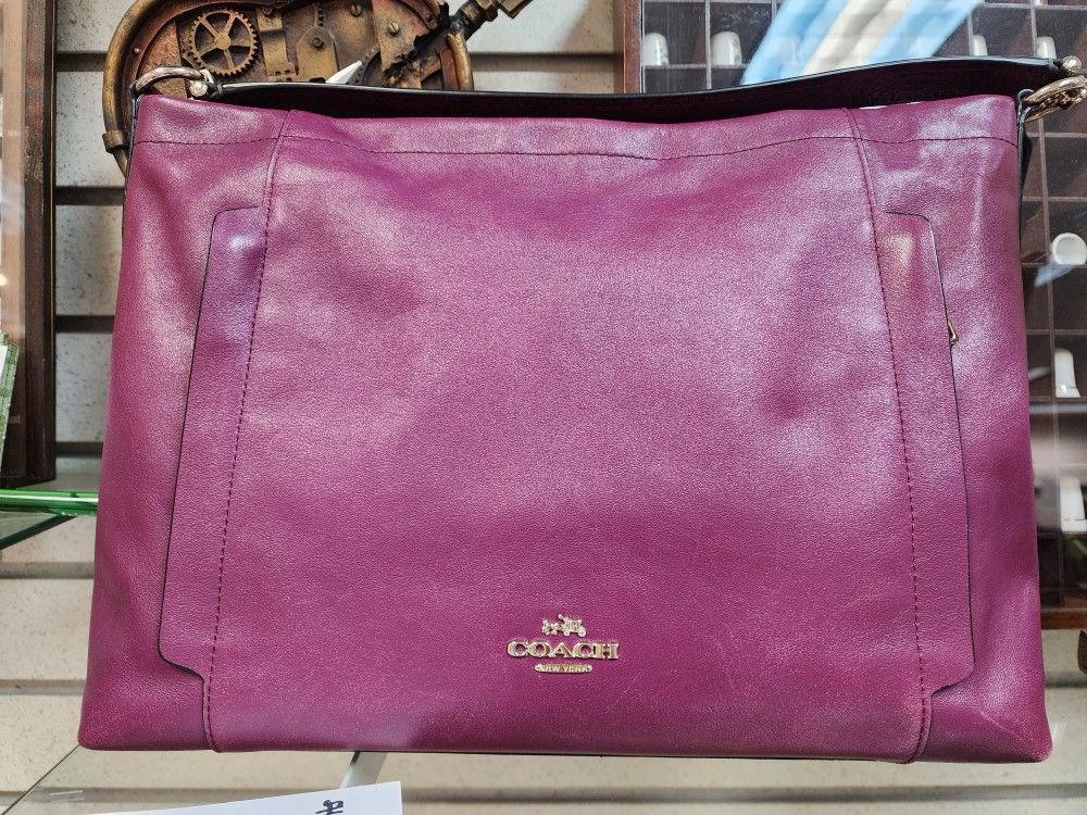 Leather Coach Hobo Bag