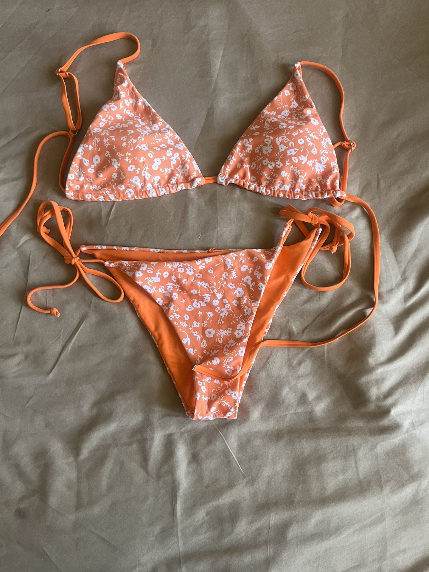 Orange Floral bikini