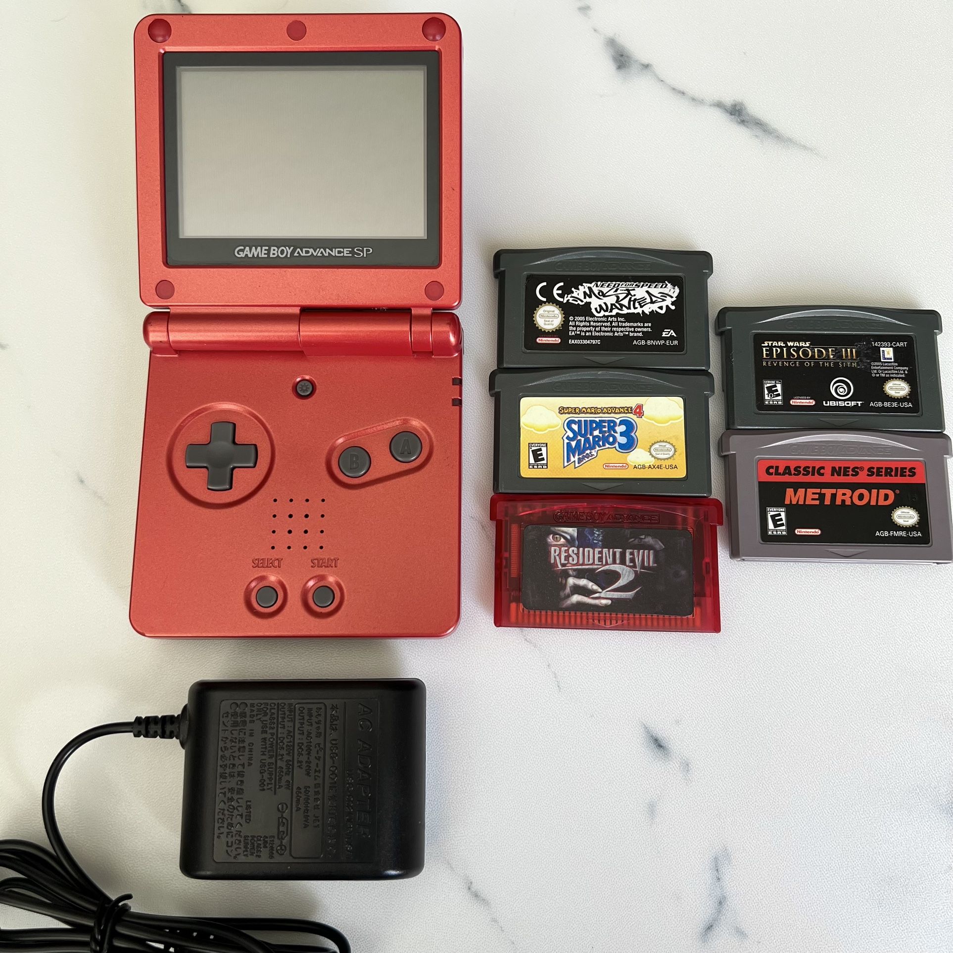 Gameboy Advance SP (Flame Red) Bundle $160 OBO