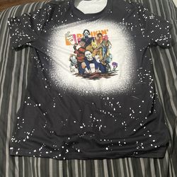 Horror Movie Dunkin’ Donuts Black White Large Shirt Michael Myers Jason Freddy