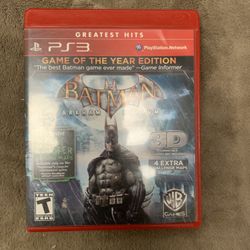 Batman Arkham Asylum Game Of The Year Edition Ps3 Game