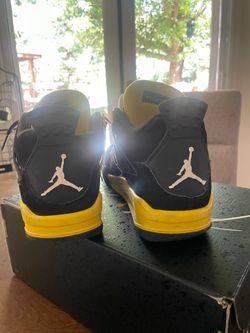 Authentic Jordan 4 Yellow Thunder