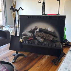 Electric Fireplace Very Nice Warm  very good and very good condition too. Use it only one time for my garage after that I didn’r that us.
