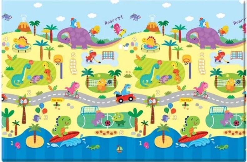 Childs Play Mat, 48"x72"x.51", Cushioned, Colorful, Like New