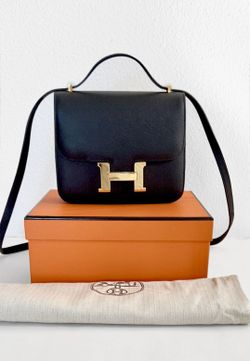 New Constance 18 Bag | Black Epson Leather + Gold Hardware Iconic Shoulder Bag