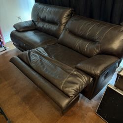 Power Reclining Leather Sofa - Cash Only
