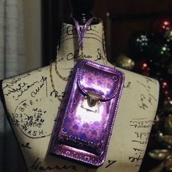 Purple Hearts Cross-Body Wallet