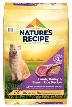 Nature's Recipe Adult Lamb, Barley & Brown Rice Recipe Dry Dog Food, 34-lb bag