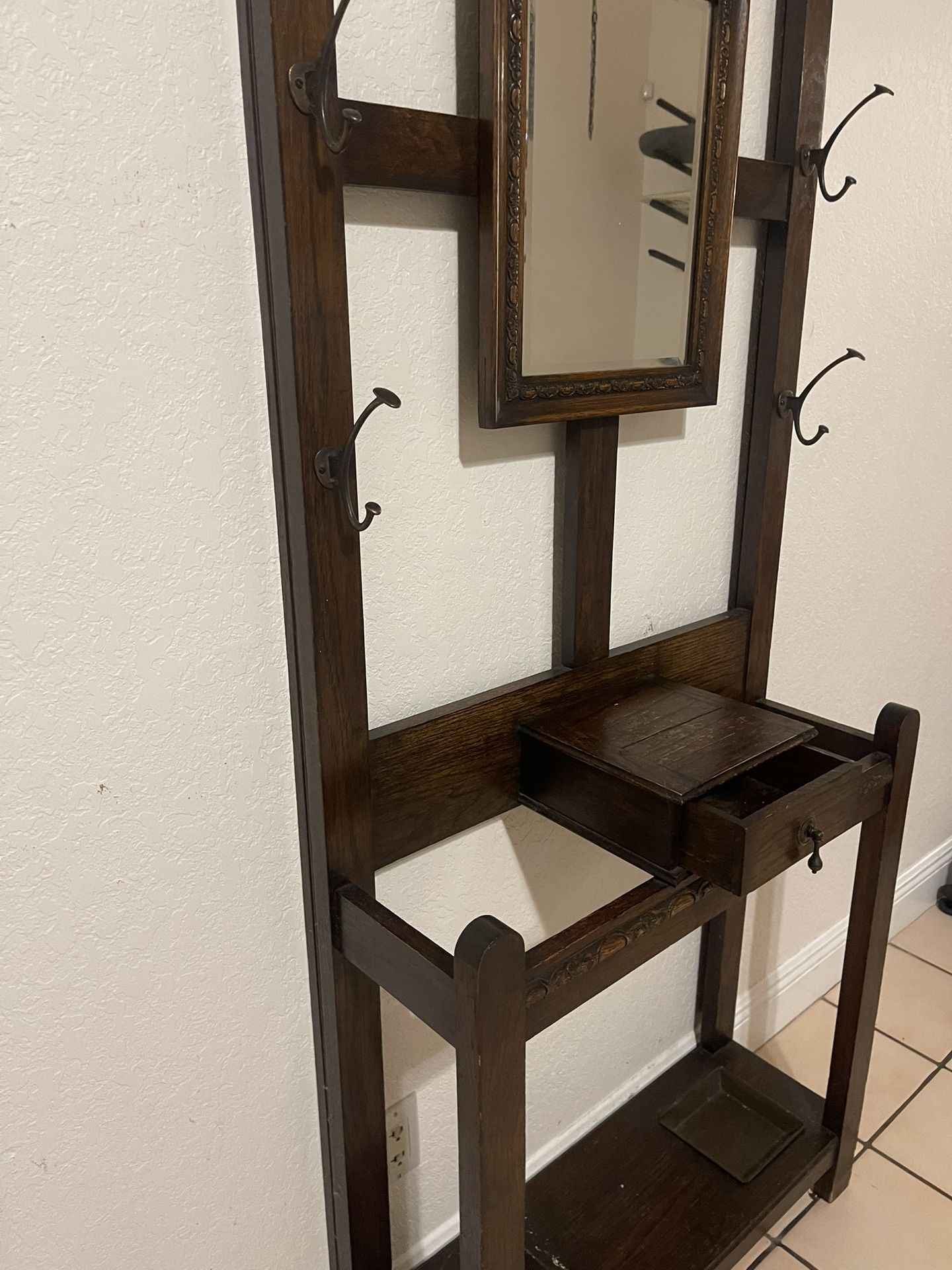 Antique Solid Wood Hat/ Coat Hanger