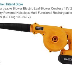Blower Electric Leaf Blower Cordless 18V 21V Battery Powered Noiseless Multi Functional Rechargeable Blower 