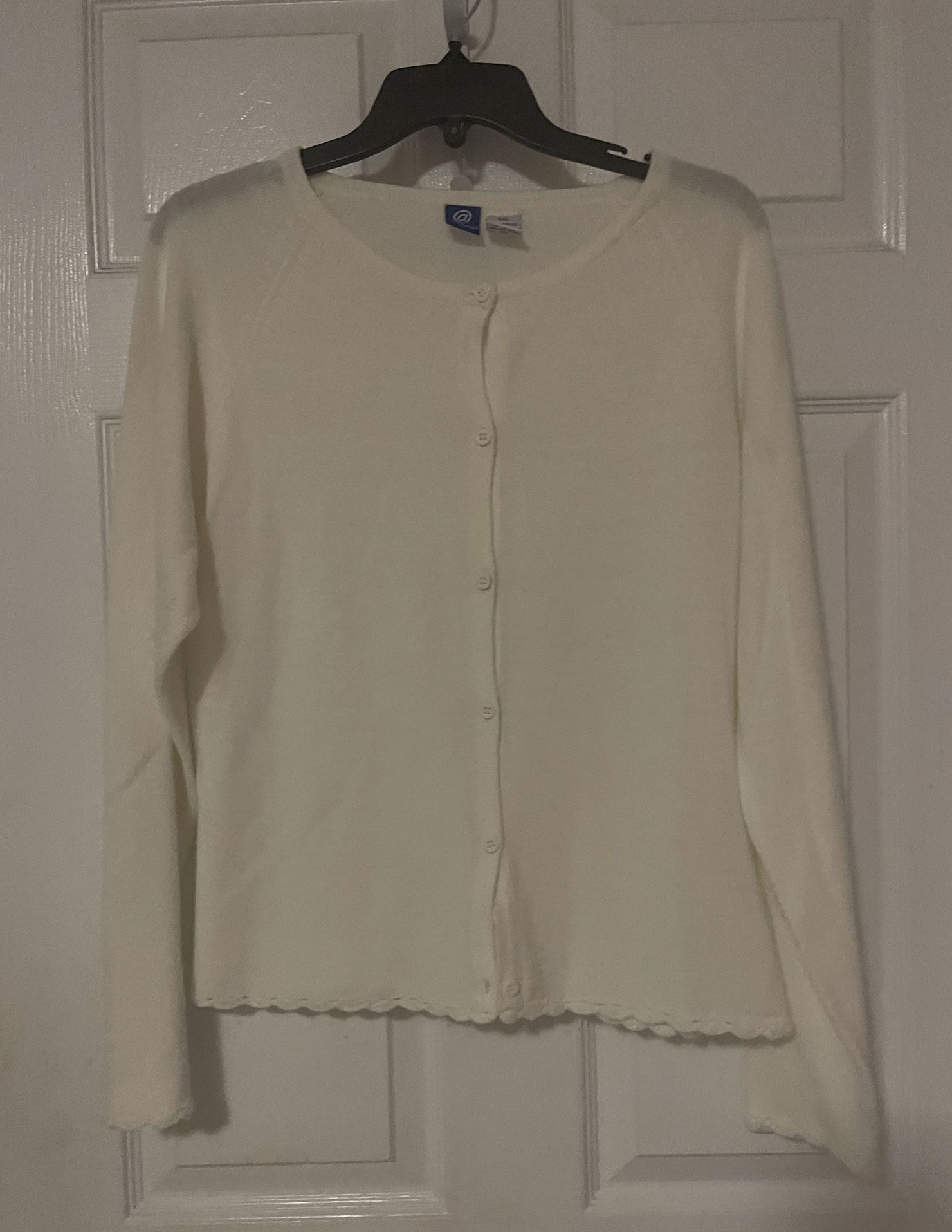 White Cardigans & Tops Sizes L & XL $2.00 Each
