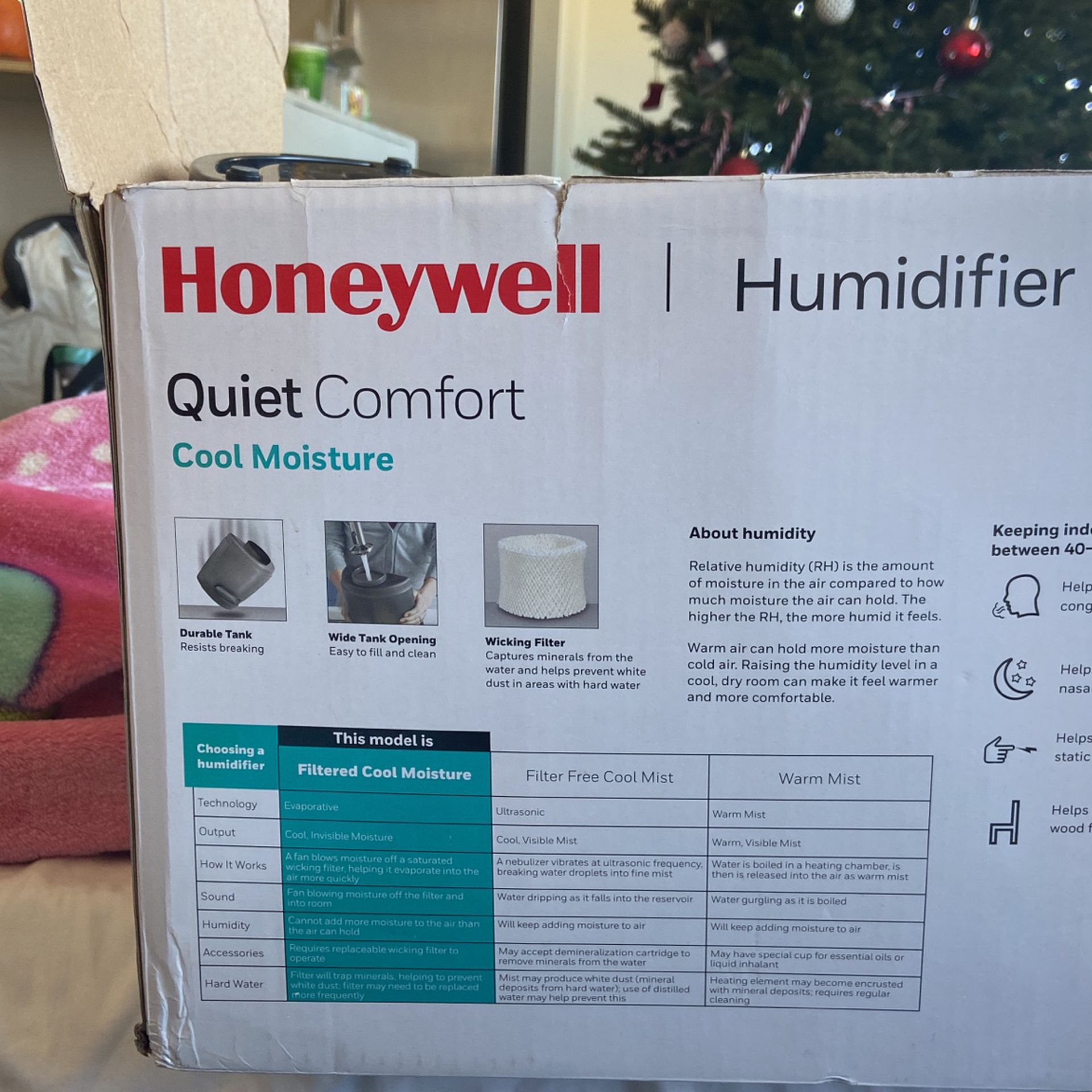 Humidifier Cool Moisture Brand Honeywell Quiet Comfort 