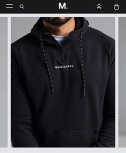 Municipal Quarter Zip Hoodie (fits like a medium)