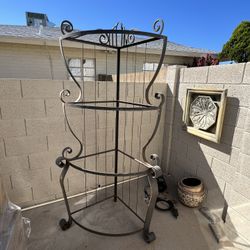Gorgeous Wrought Iron Corner Shelf Frame