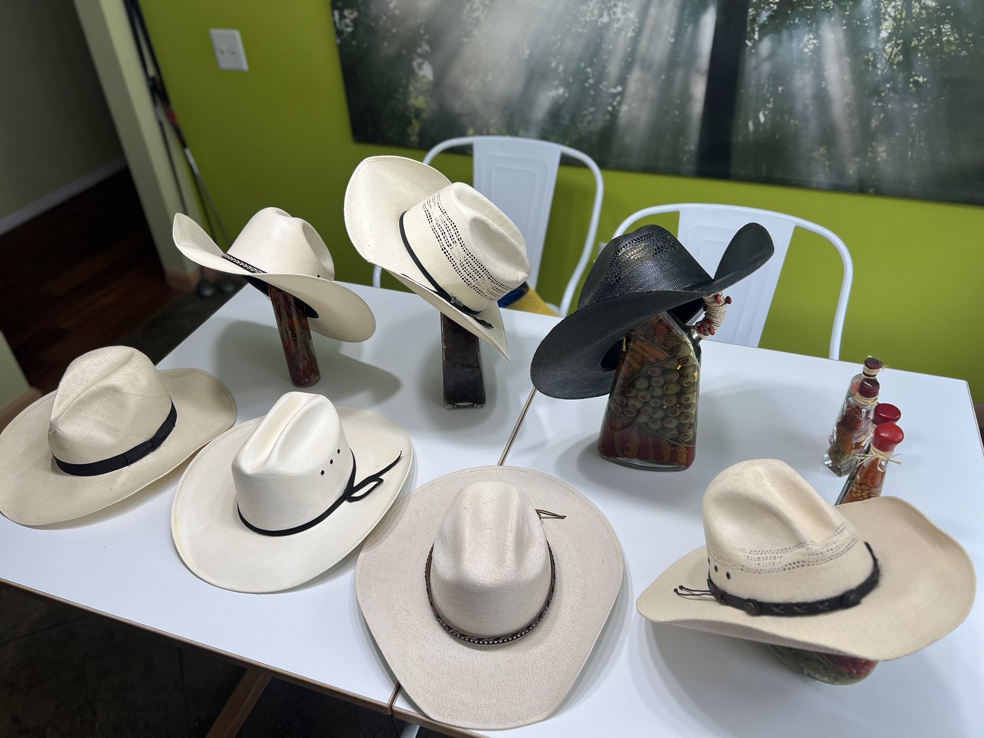 Western straw hats, assorted sizes, ask, $49 each