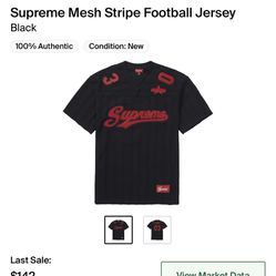 Supreme Mesh Stripe Football Jersey