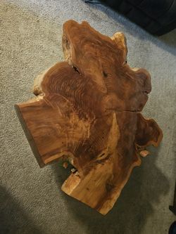 Real wood table in epoxy