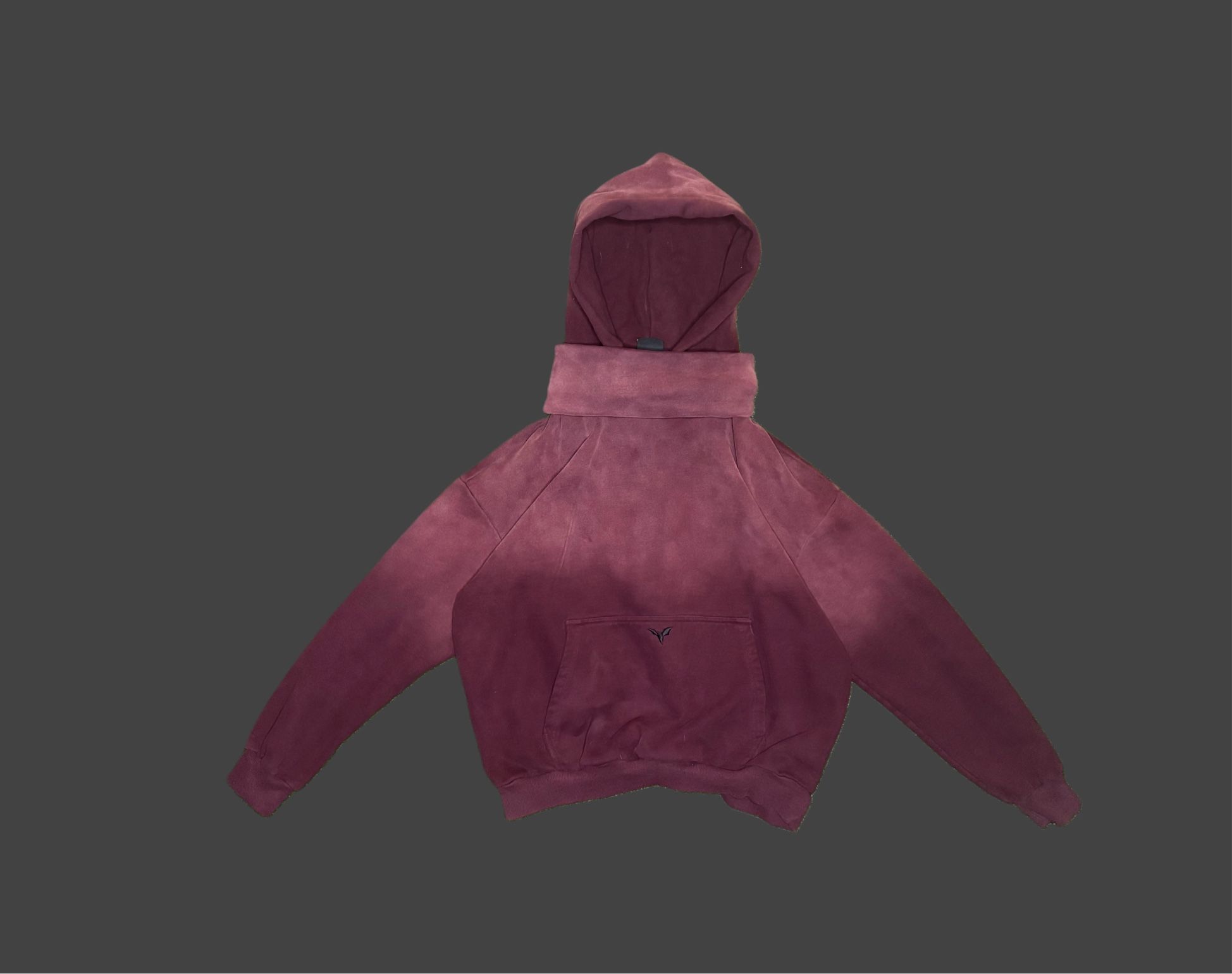 Ditch LA Red Sun-dyed Masked Hoodie