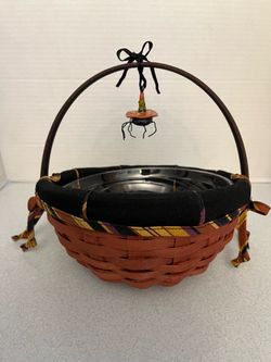 Longaberger Halloween Witch Basket with Liner and Protector