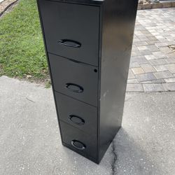 Black 4 drawer file cabinet