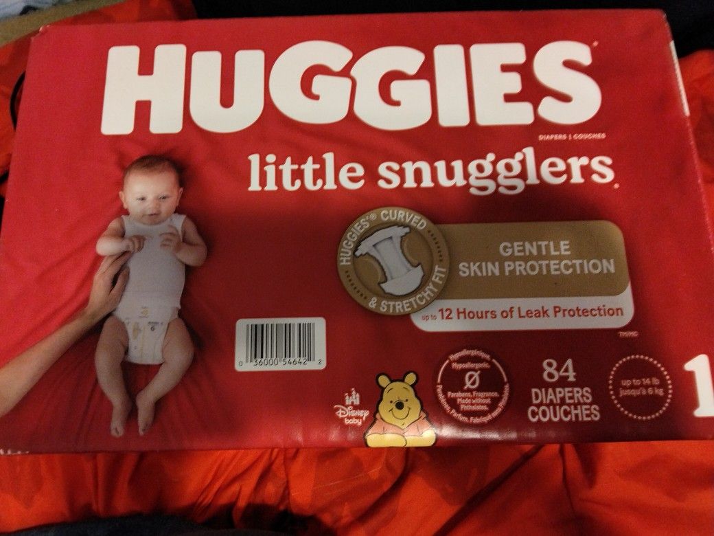 Huggies Little Snugglers Size 1 (84 count) – Brand New, Sealed Box