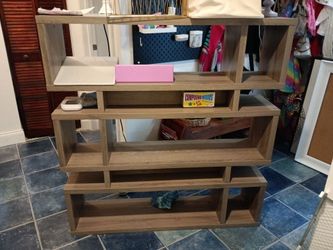 Grey shelves