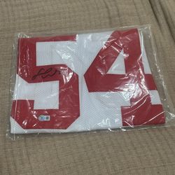 Fred Warner signed White Custom San Francisco 49ers jersey Beckett coa XL
