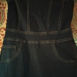  BEBE Dark Jean Dress in a  SMALL 