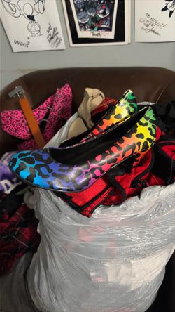 size 9 T.U.K rainbow heels