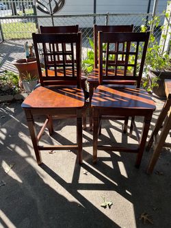 Set of four counter height chairs/stools