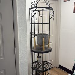 Antique stand for plants and wine