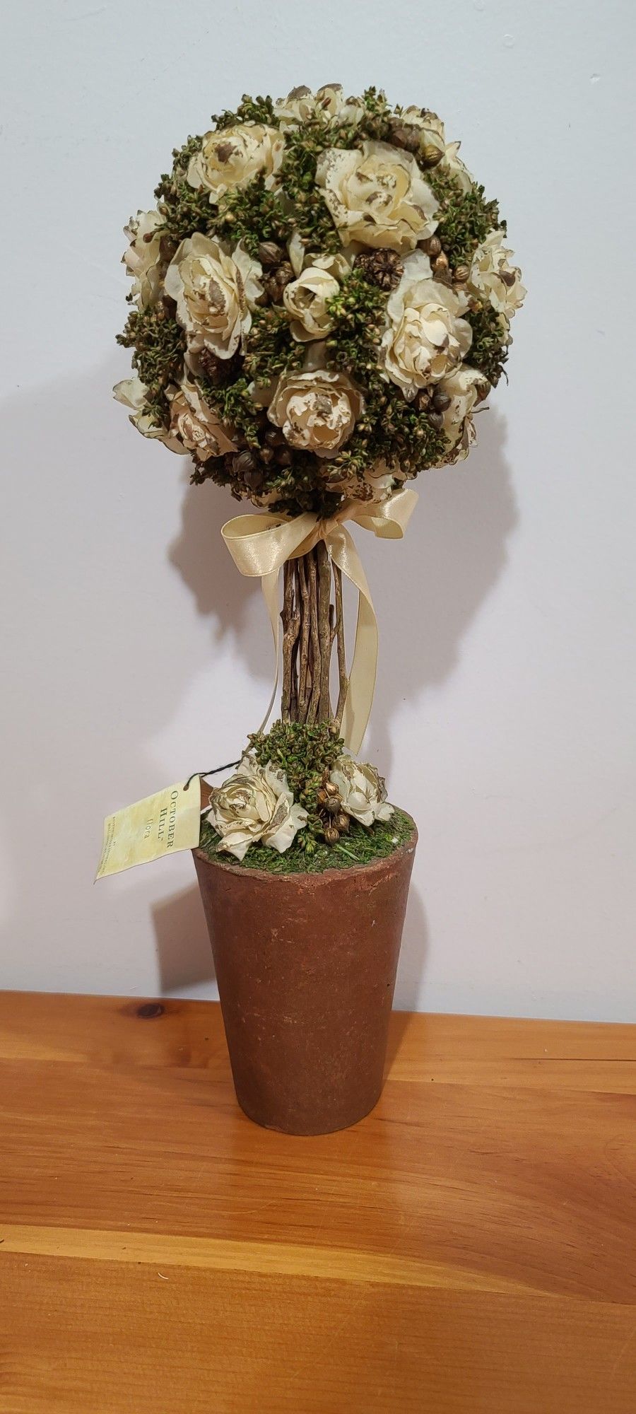 October Hill Topiary Tree Artificial 16"