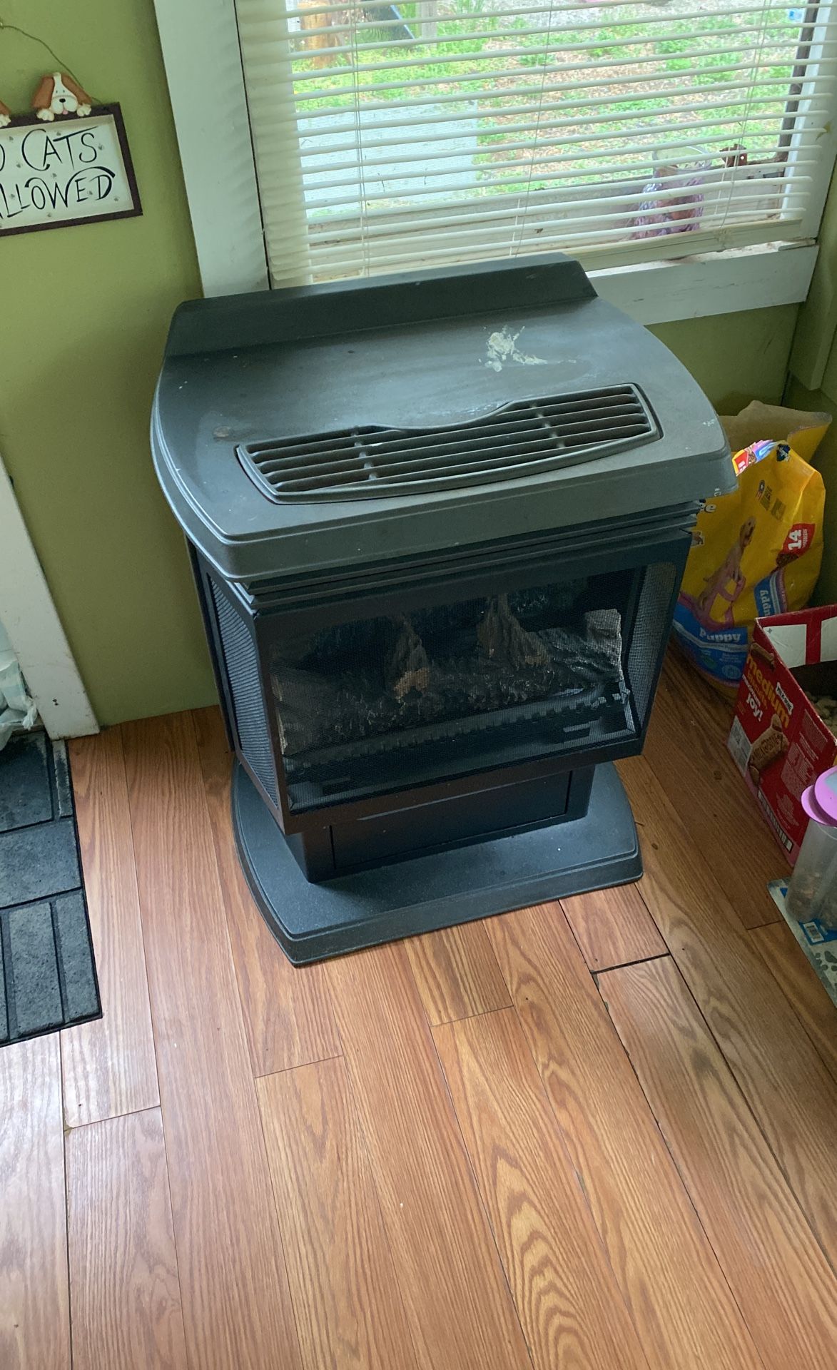 Cast Iron Ventless Gas Fireplace Free Standing